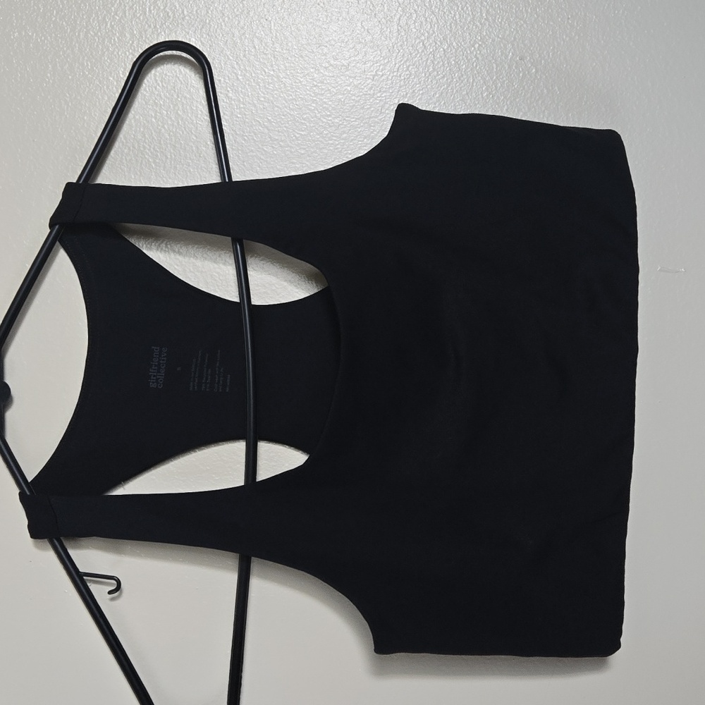 GIRLFRIEND COLLECTIBE Black Racerback Tank Top Size S